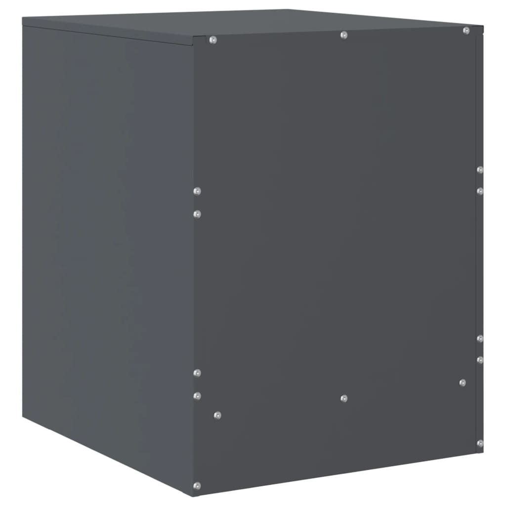 Bedside tables 2 pcs. Anthracite 34.5x39x44 cm steel