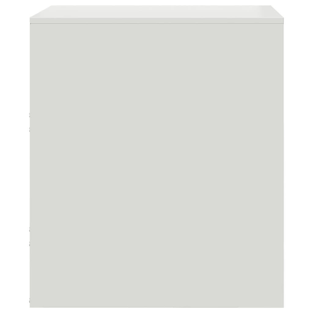 Tables de chevet 2 pcs. Blanc 34,5x39x44 cm en acier