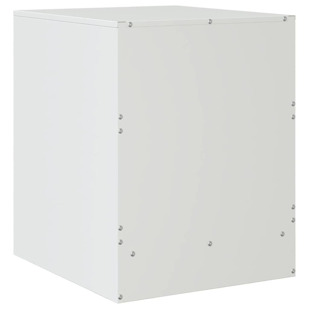 Tables de chevet 2 pcs. Blanc 34,5x39x44 cm en acier