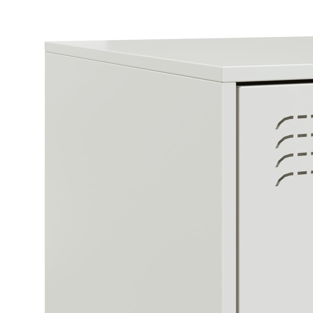 Tables de chevet 2 pcs. Blanc 34,5x39x44 cm en acier
