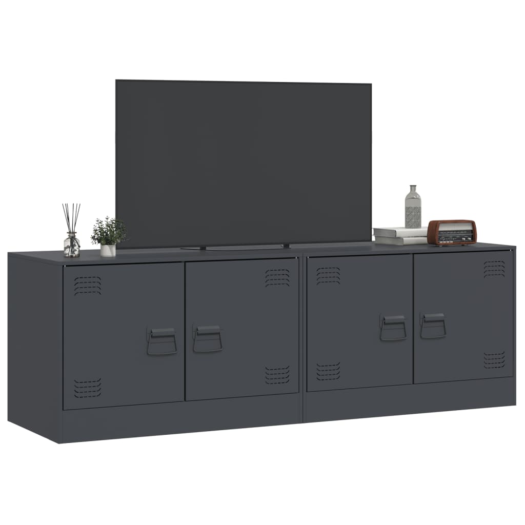 Meubles TV 2 pcs. Anthracite 67x39x44 cm en acier