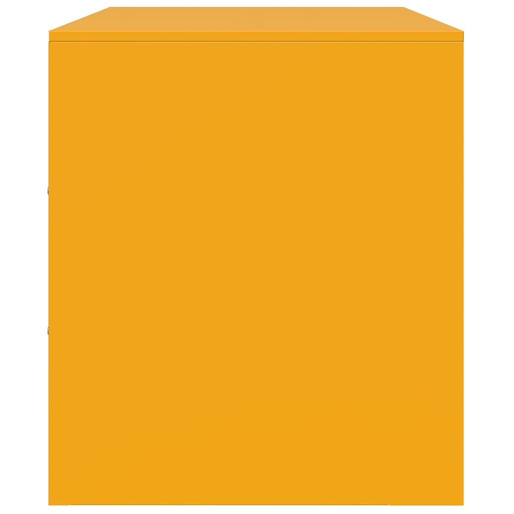 Meuble TV jaune moutarde 99x39x44 cm en acier