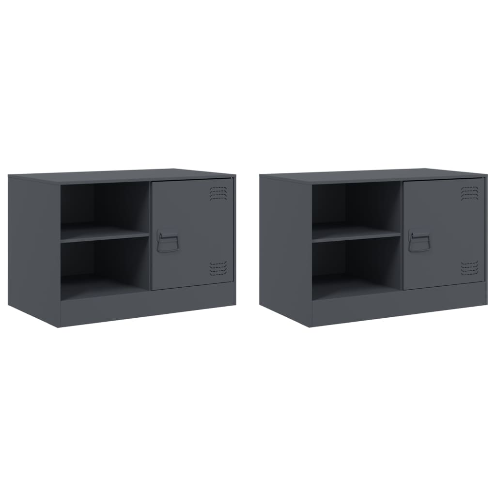 Meubles TV 2 pcs. Anthracite 67x39x44 cm en acier