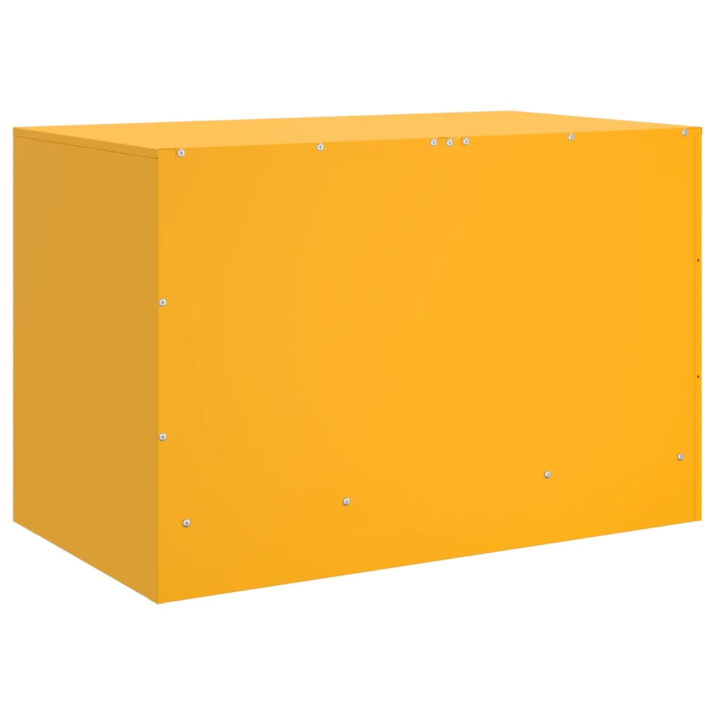 Meuble TV jaune moutarde 67x39x44 cm en acier