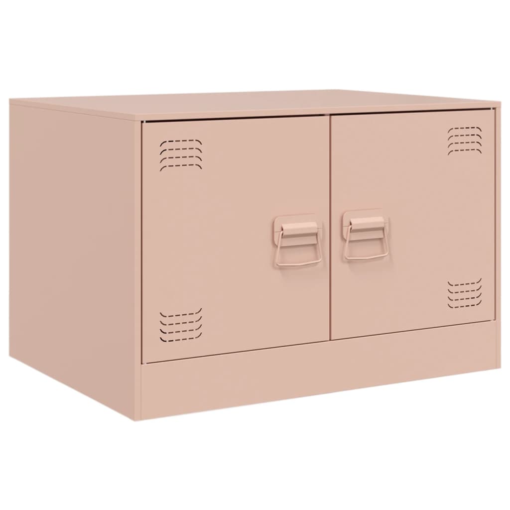 Coffee table pink 67x50x44 cm steel