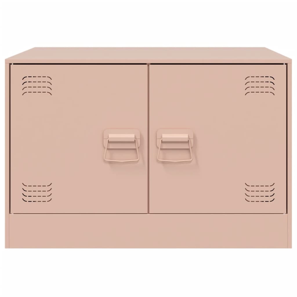 Coffee table pink 67x50x44 cm steel