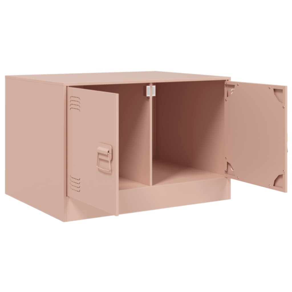 Coffee table pink 67x50x44 cm steel