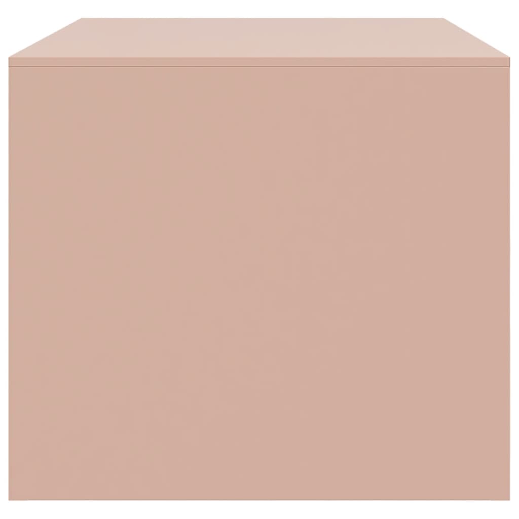 Coffee table pink 67x50x44 cm steel