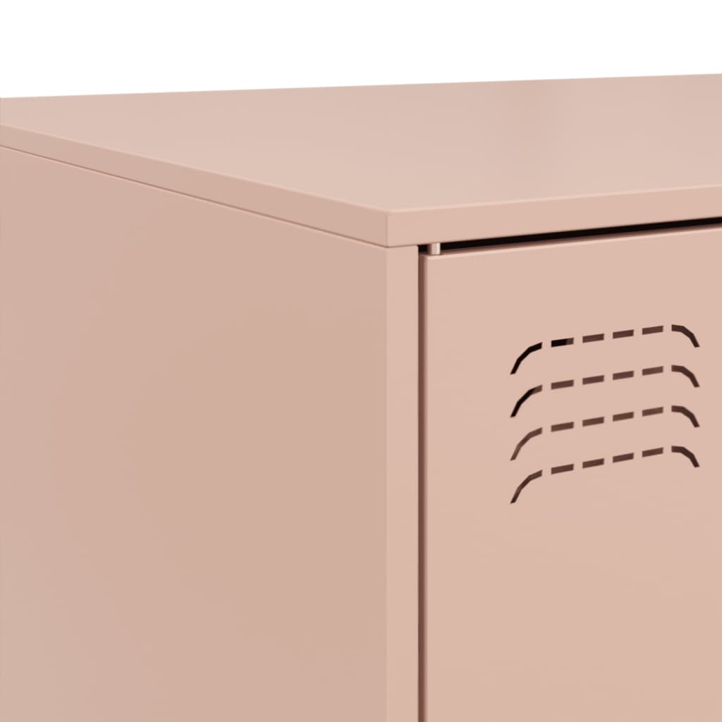Coffee table pink 67x50x44 cm steel