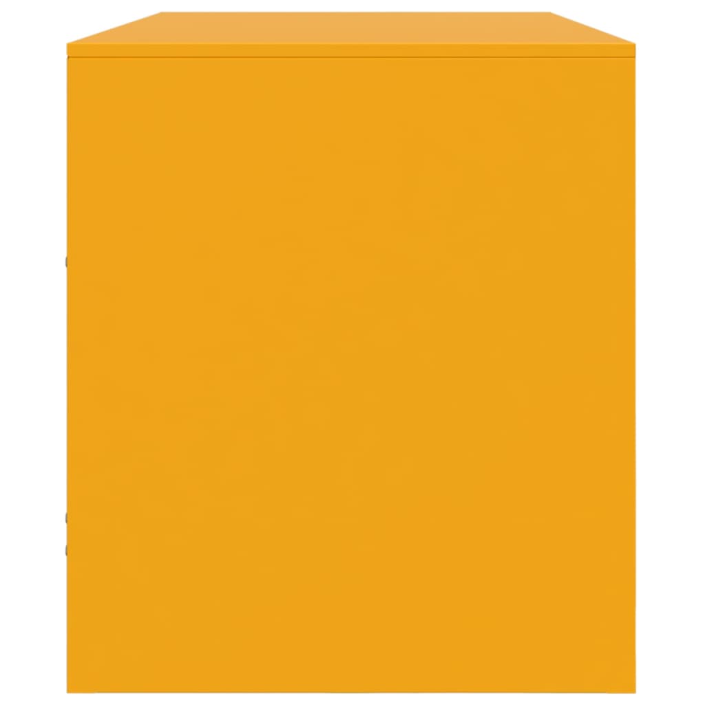 Meuble TV jaune moutarde 99x39x44 cm en acier