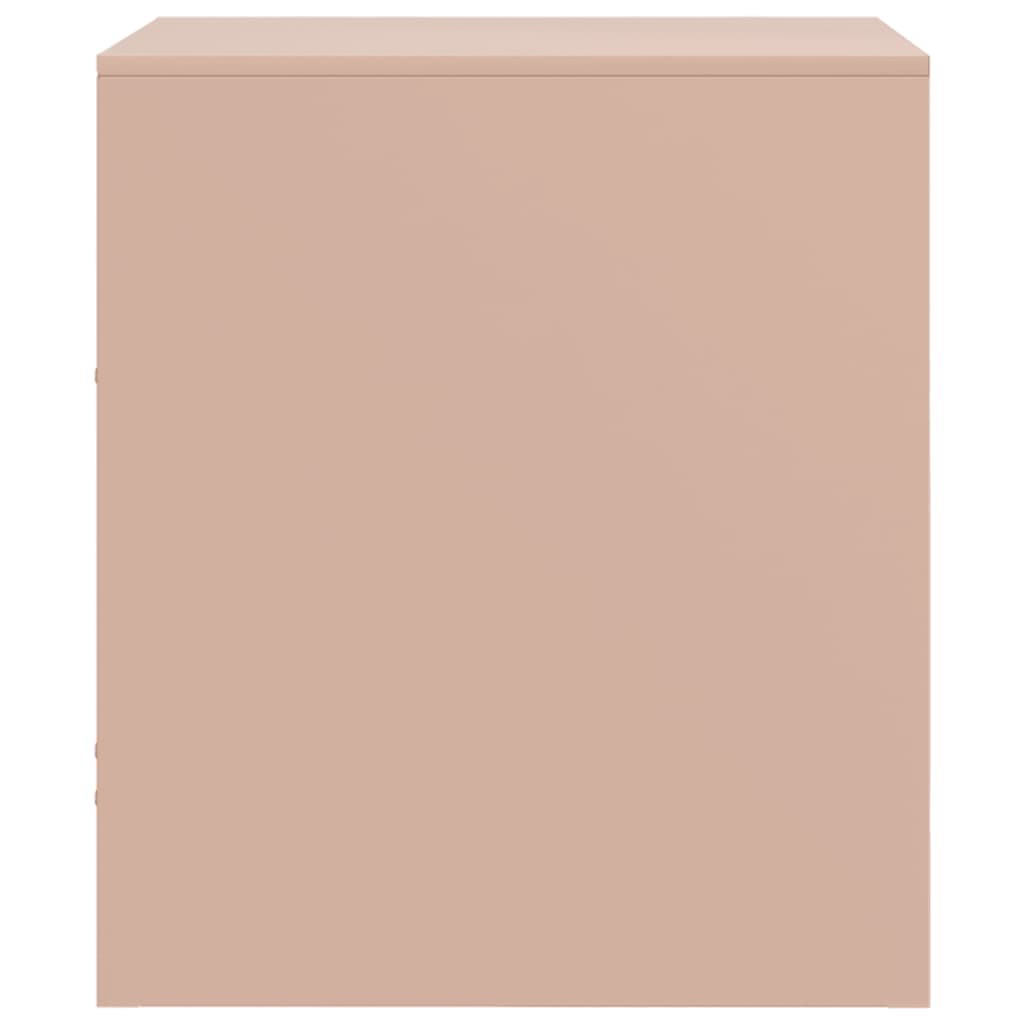 Tables de chevet 2 pcs. Rose 34,5x39x44 cm en acier