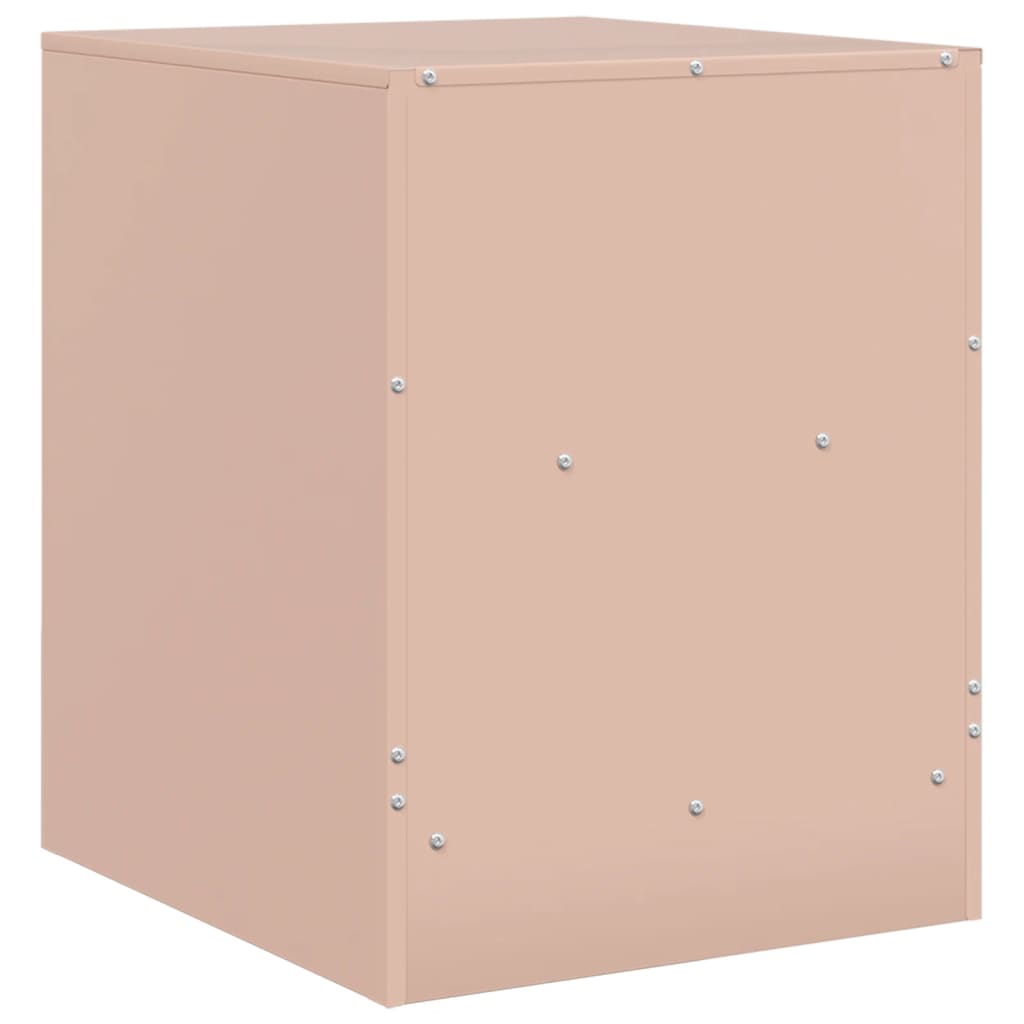Tables de chevet 2 pcs. Rose 34,5x39x44 cm en acier