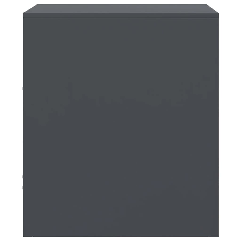 Bedside tables 2 pcs. Anthracite 34.5x39x44 cm steel
