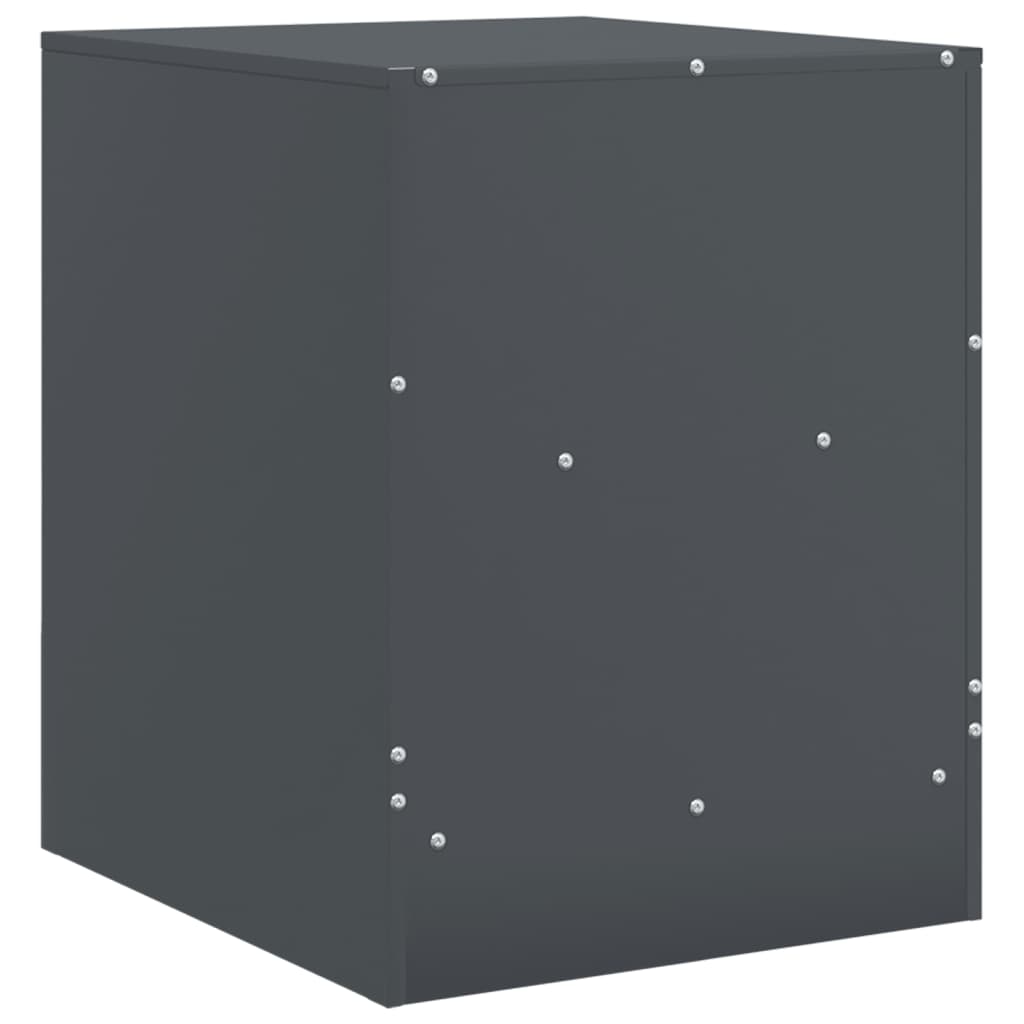 Bedside tables 2 pcs. Anthracite 34.5x39x44 cm steel