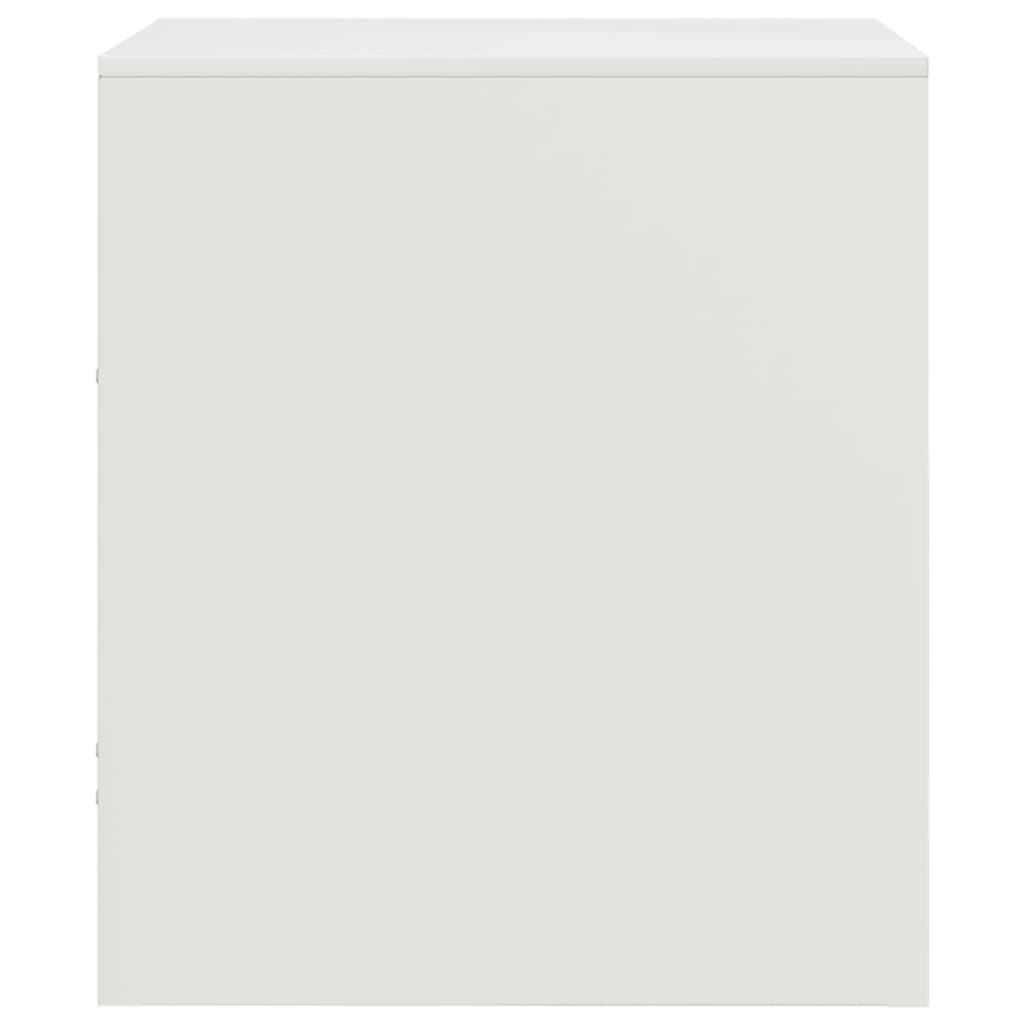 Tables de chevet 2 pcs. Blanc 34,5x39x44 cm en acier