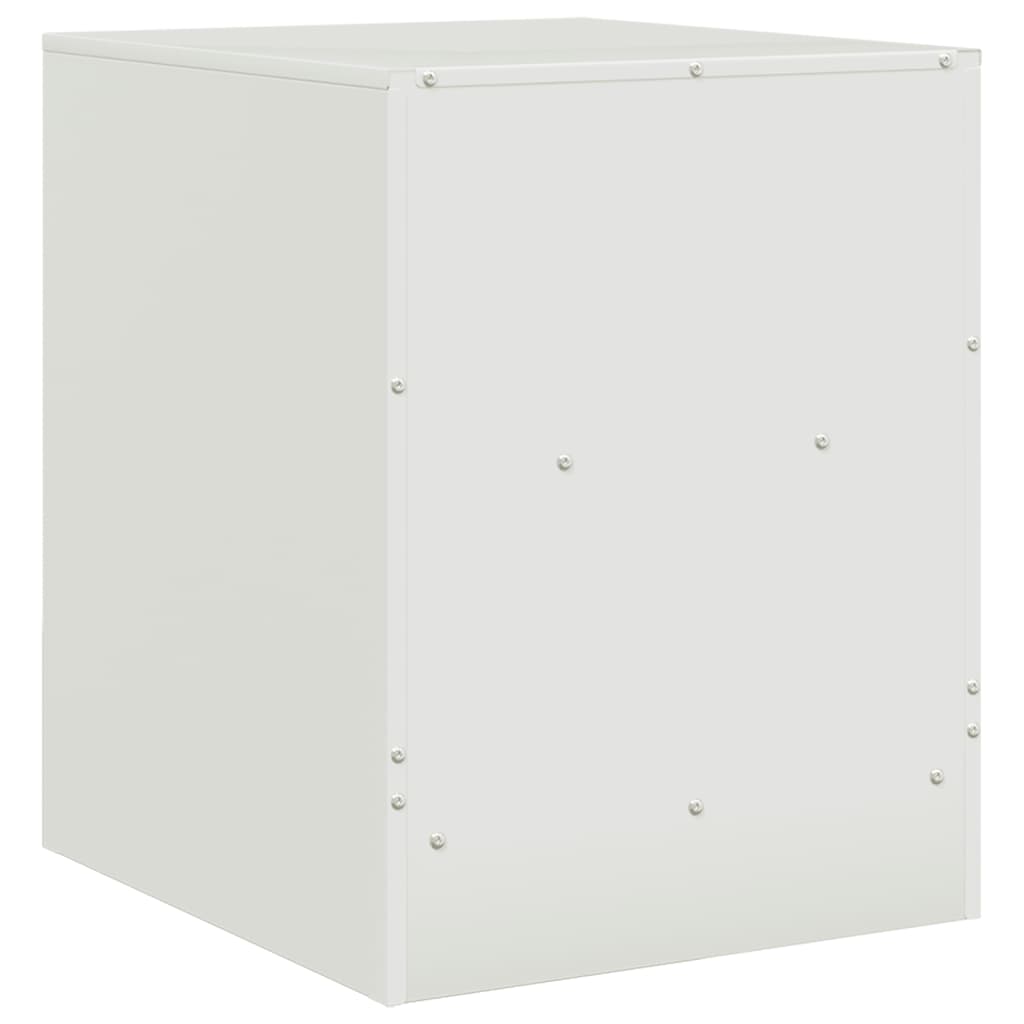 Tables de chevet 2 pcs. Blanc 34,5x39x44 cm en acier