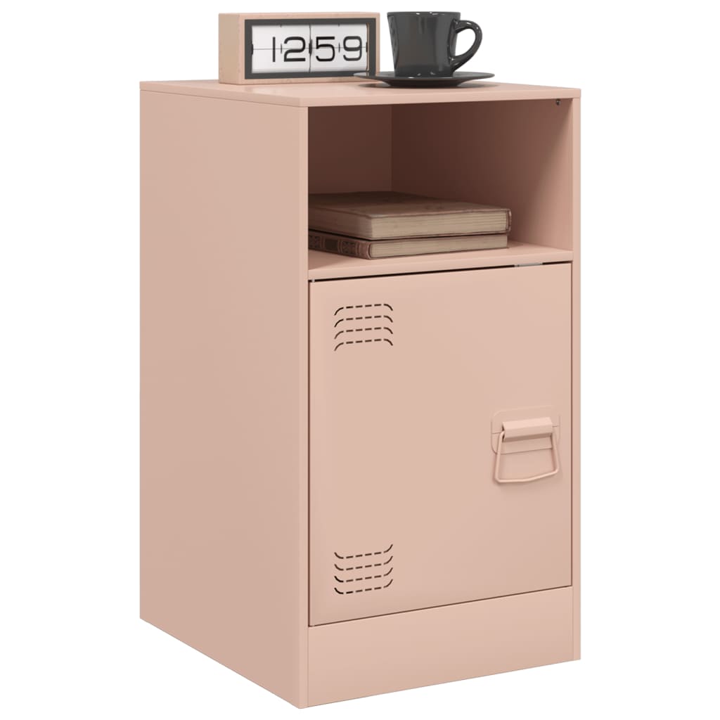 Tables de chevet 2 pcs Rose 34,5x39x62 cm en acier