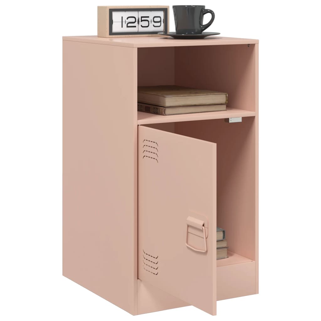 Tables de chevet 2 pcs Rose 34,5x39x62 cm en acier