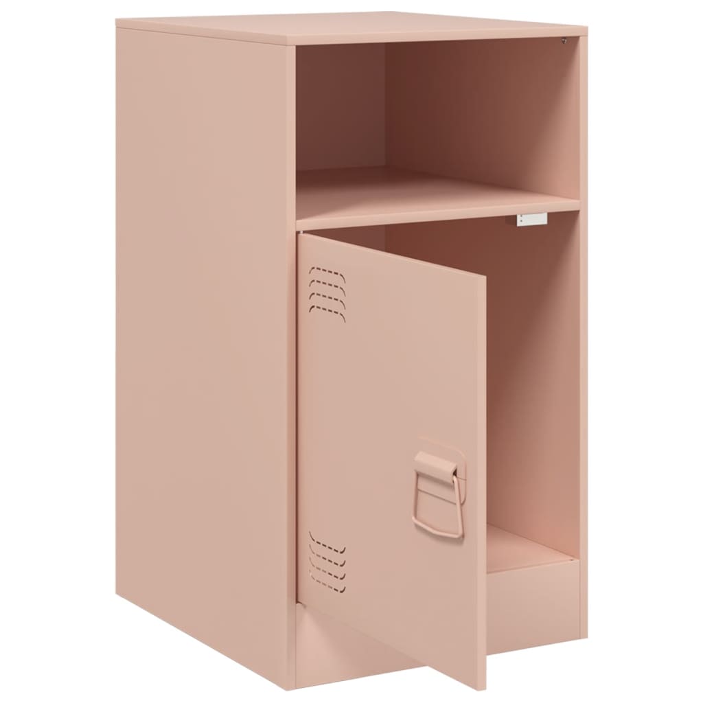 Tables de chevet 2 pcs Rose 34,5x39x62 cm en acier