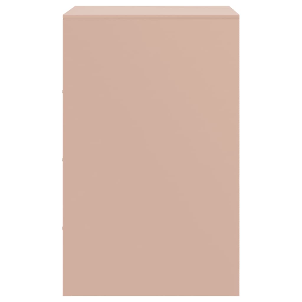 Tables de chevet 2 pcs Rose 34,5x39x62 cm en acier