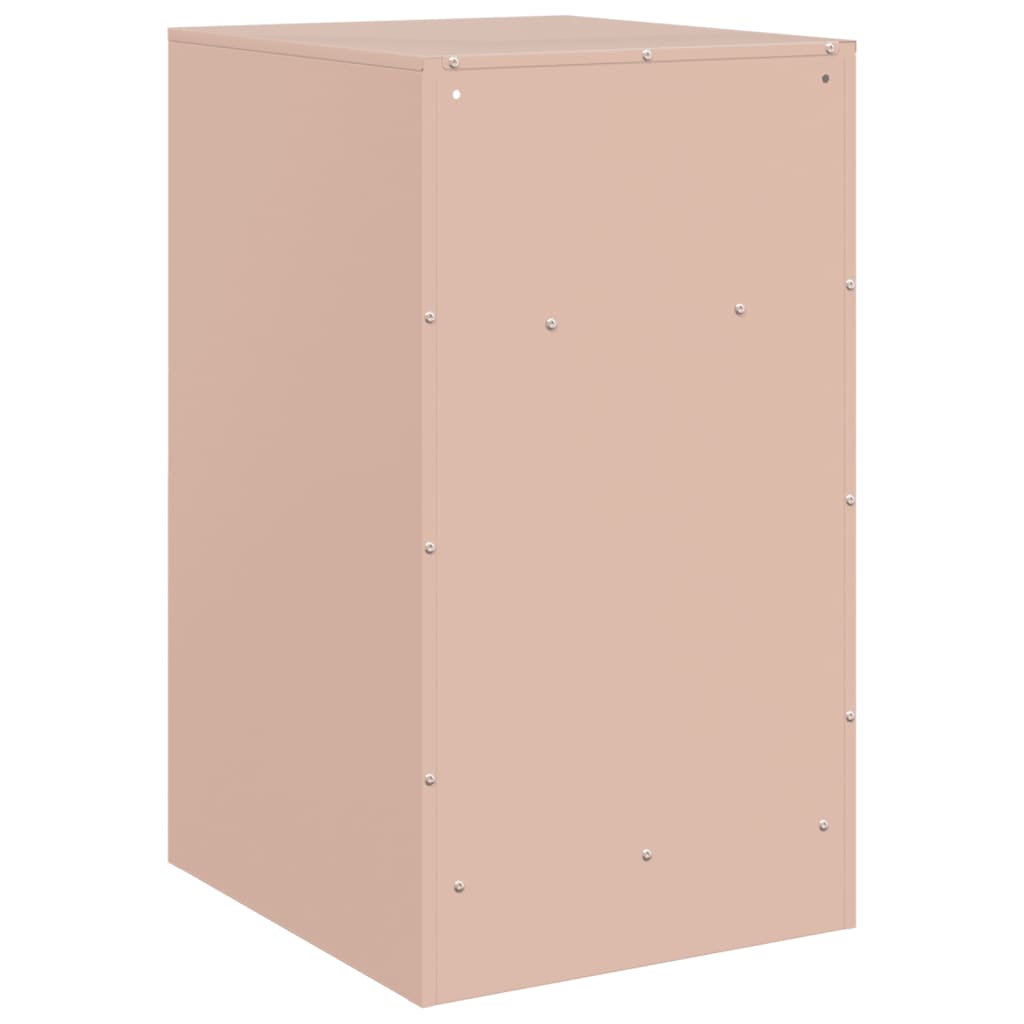 Tables de chevet 2 pcs Rose 34,5x39x62 cm en acier