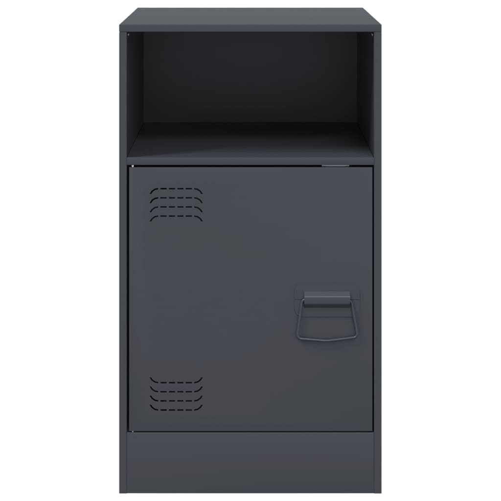 Bedside tables 2 pcs. Anthracite 34.5x39x62 cm steel