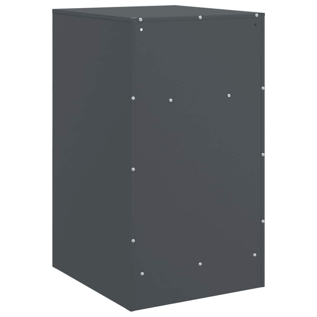 Bedside tables 2 pcs. Anthracite 34.5x39x62 cm steel