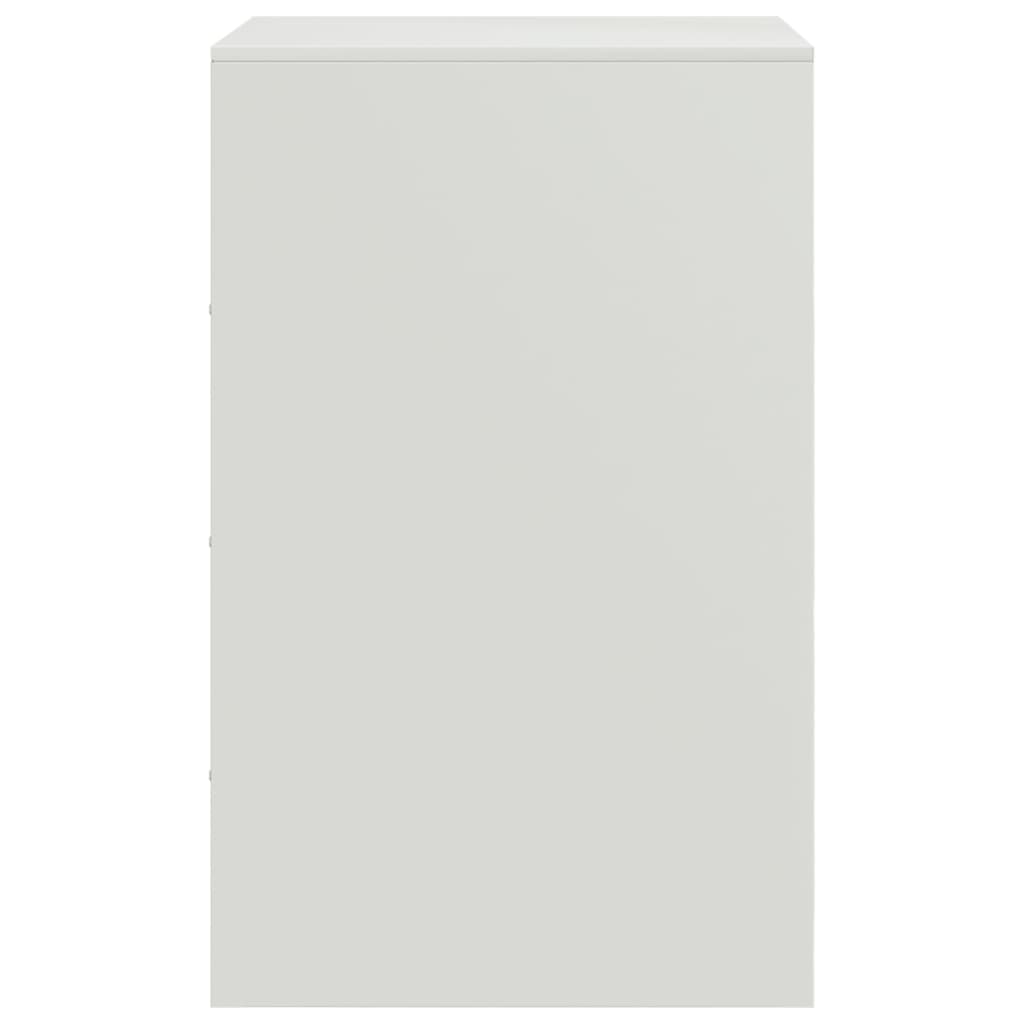 Tables de chevet 2 pcs. Blanc 34,5x39x62 cm acier