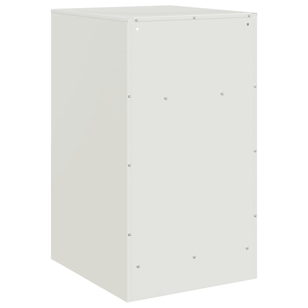 Tables de chevet 2 pcs. Blanc 34,5x39x62 cm acier