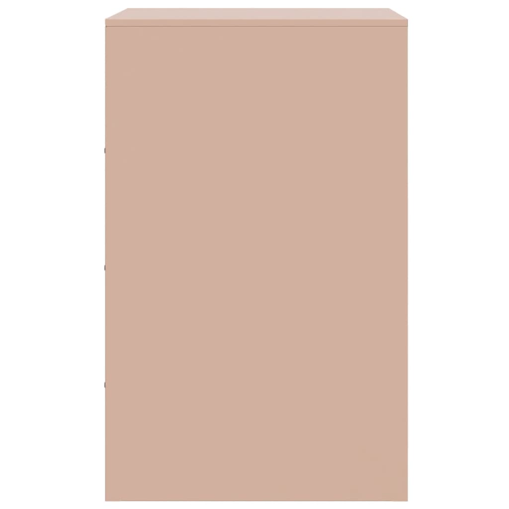 Tables de chevet 2 pcs Rose 34,5x39x62 cm en acier