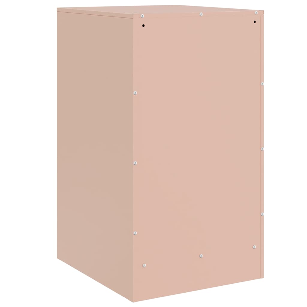 Tables de chevet 2 pcs Rose 34,5x39x62 cm en acier