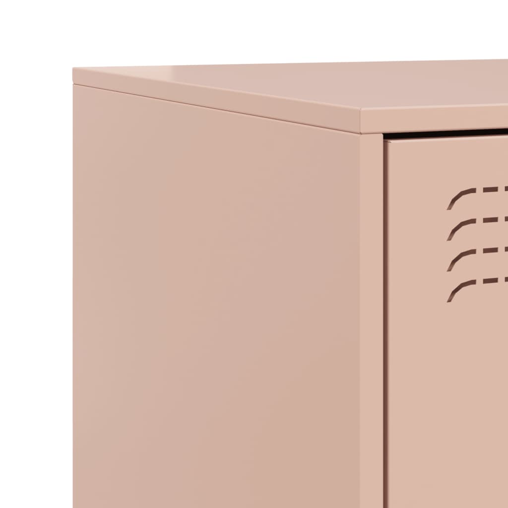 Tables de chevet 2 pcs Rose 34,5x39x62 cm en acier