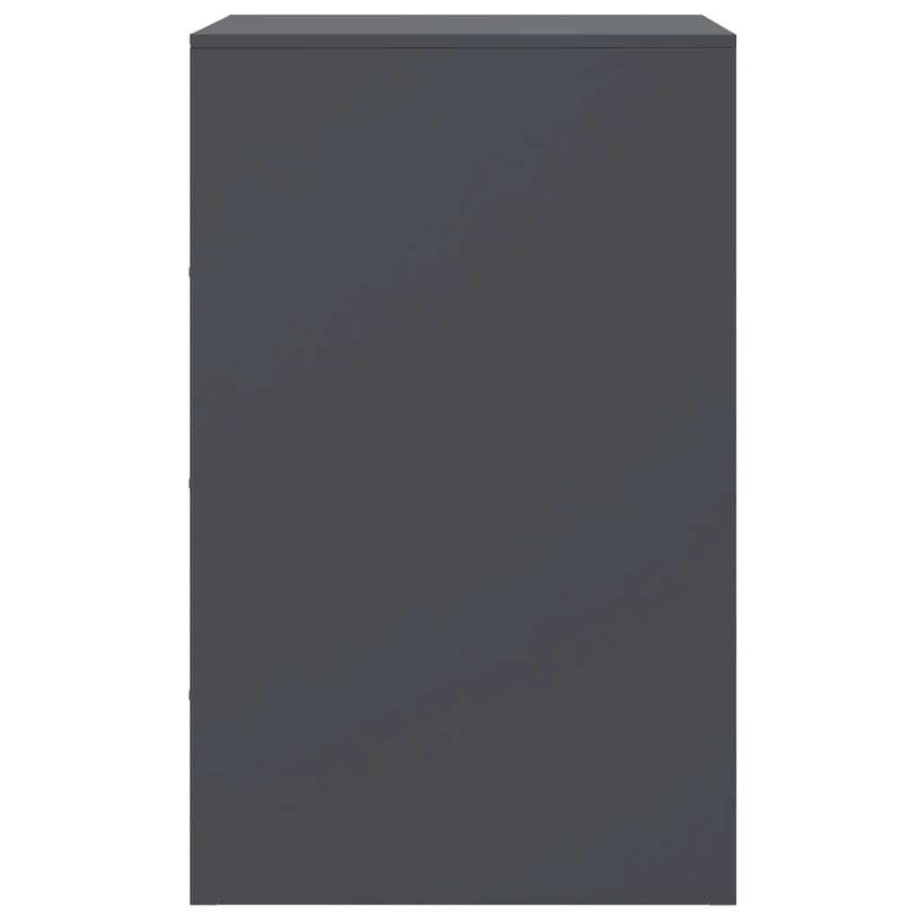 Bedside tables 2 pcs. Anthracite 34.5x39x62 cm steel