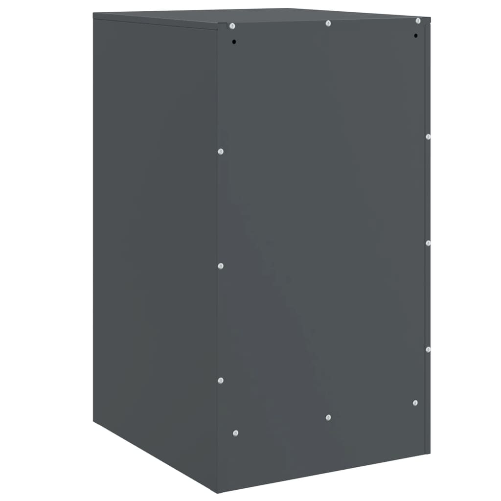 Bedside tables 2 pcs. Anthracite 34.5x39x62 cm steel