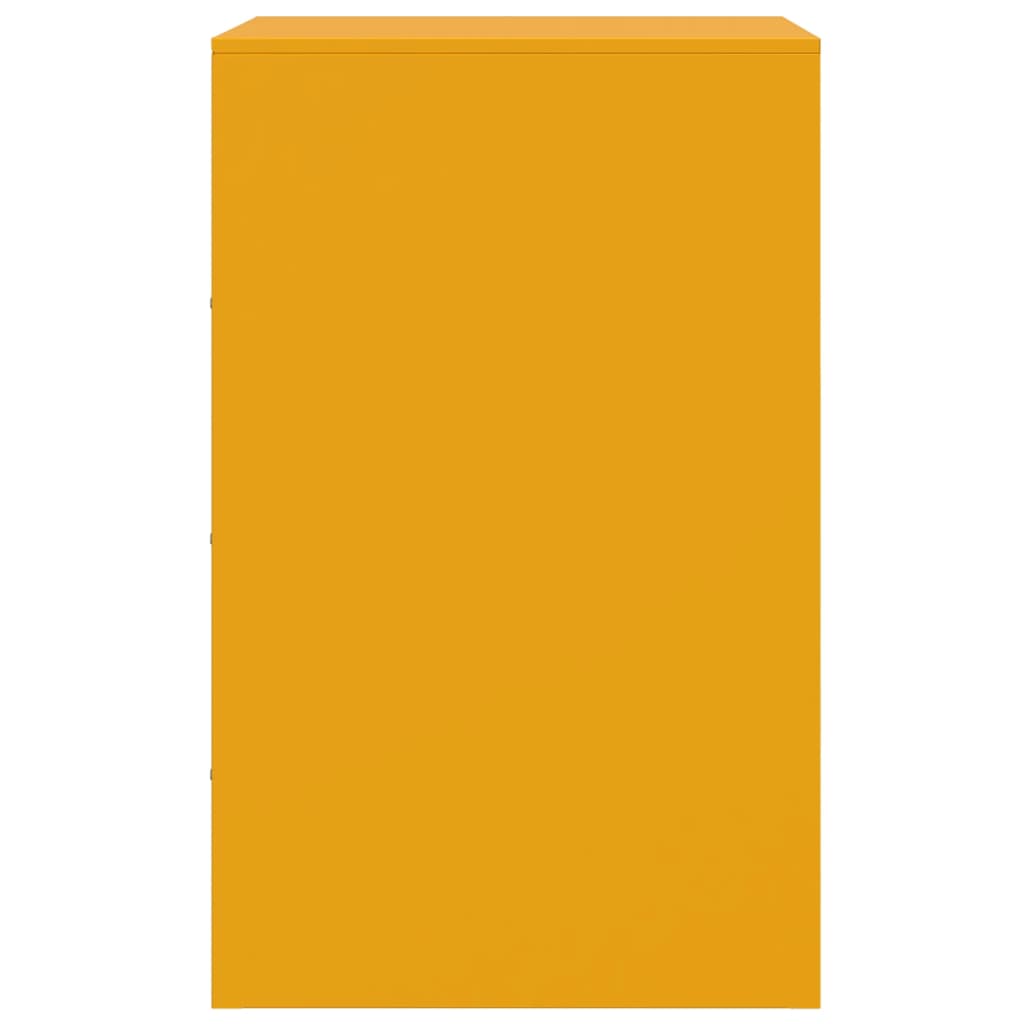 Bedside table mustard yellow 34.5x39x62 cm steel