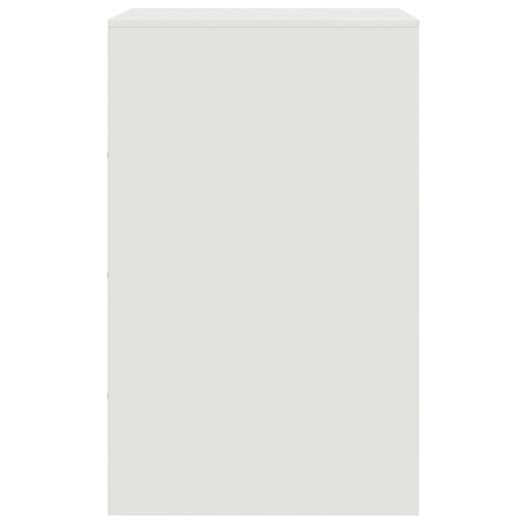 Tables de chevet 2 pcs. Blanc 34,5x39x62 cm acier