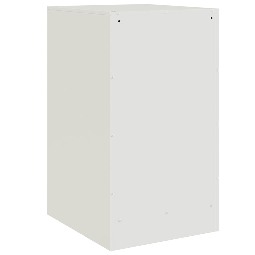 Tables de chevet 2 pcs. Blanc 34,5x39x62 cm acier