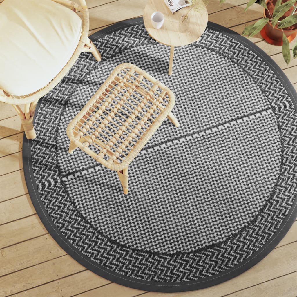 Outdoor carpet ARAKIL gray Ø160 cm PP