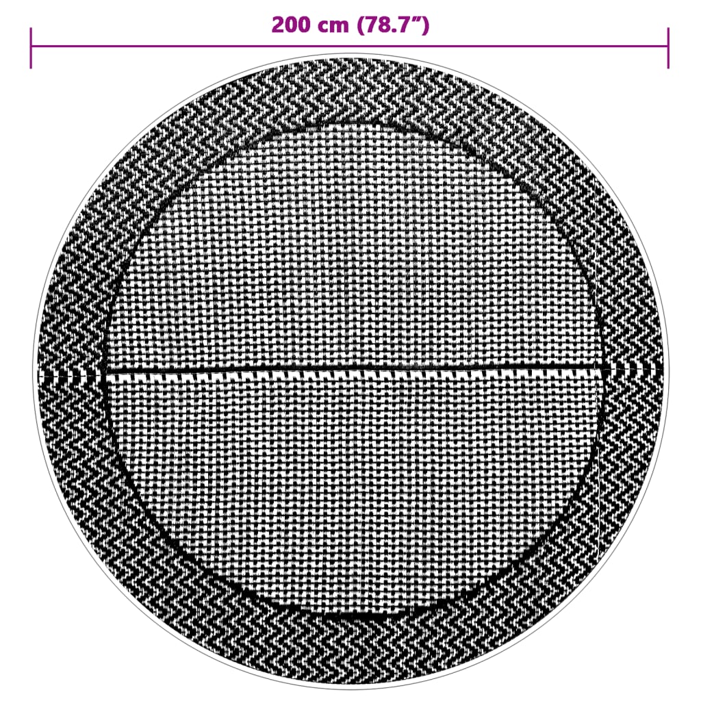Outdoor carpet ARAKIL gray Ø200 cm PP