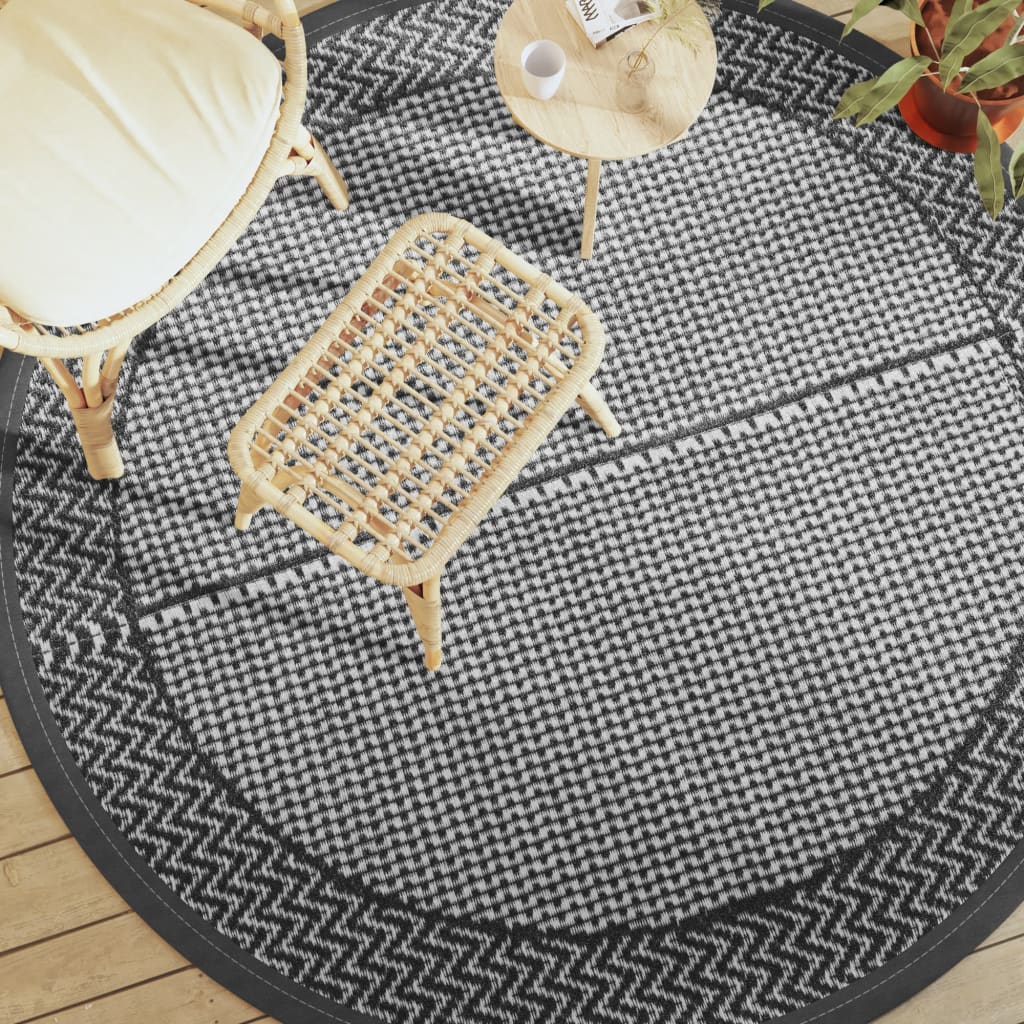 Outdoor carpet ARAKIL gray Ø200 cm PP