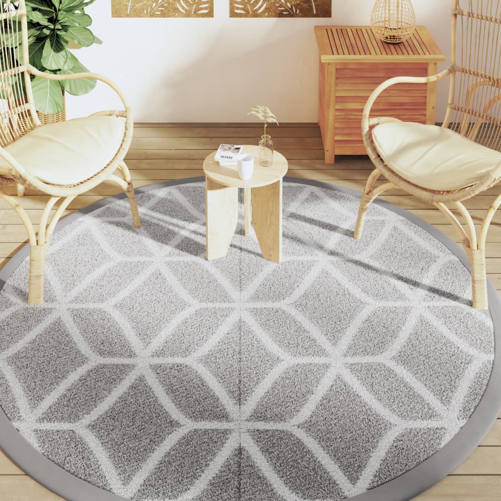 Outdoor carpet ARAKIL gray Ø200 cm PP