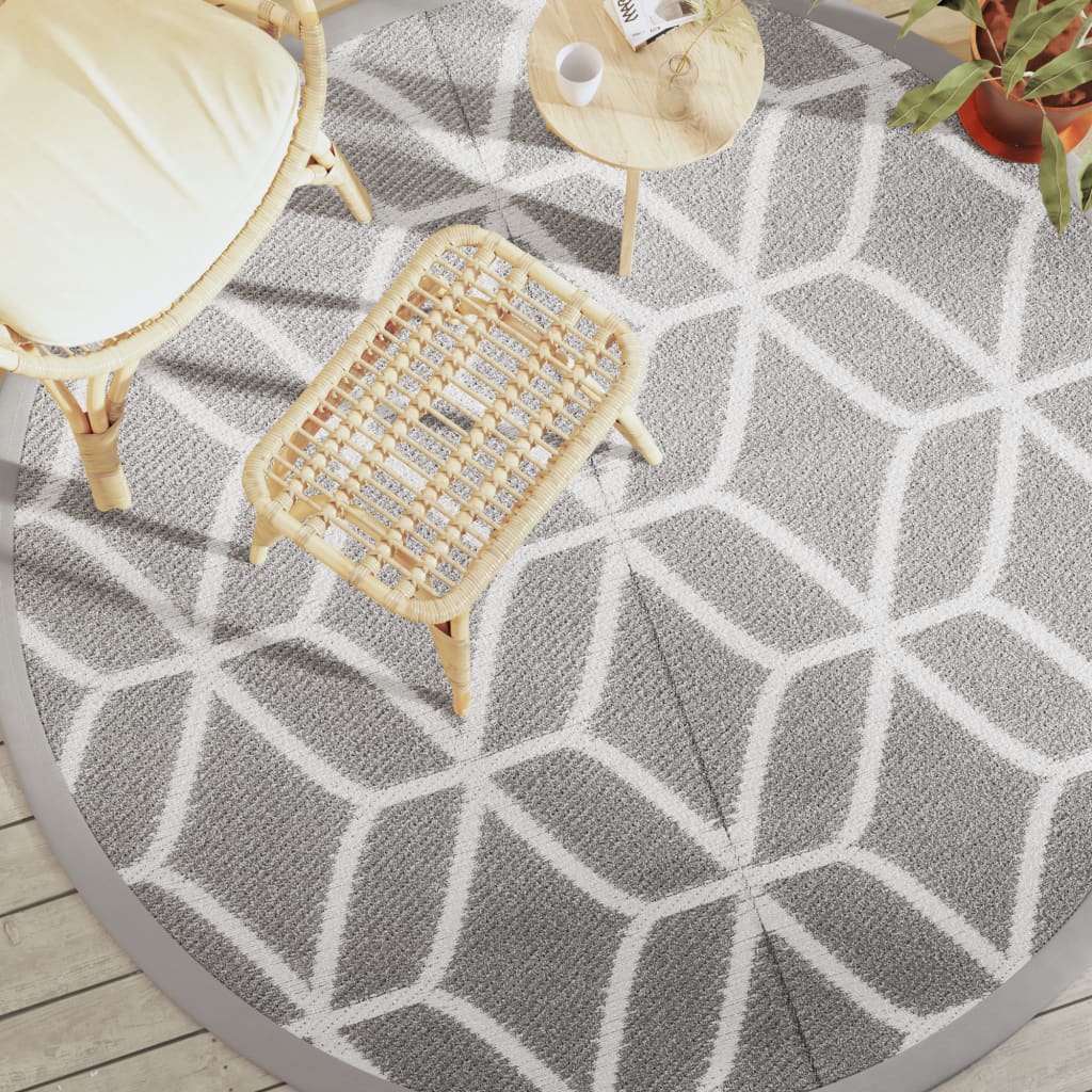 Outdoor carpet ARAKIL gray Ø200 cm PP