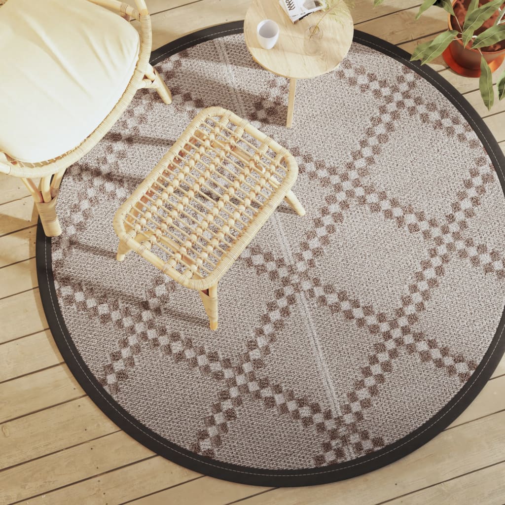 Tapis d'extérieur ARAKIL Marron Ø160 cm PP