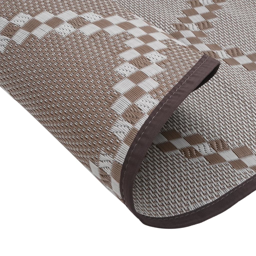 Outdoor rug ARAKIL Brown Ø200 cm PP