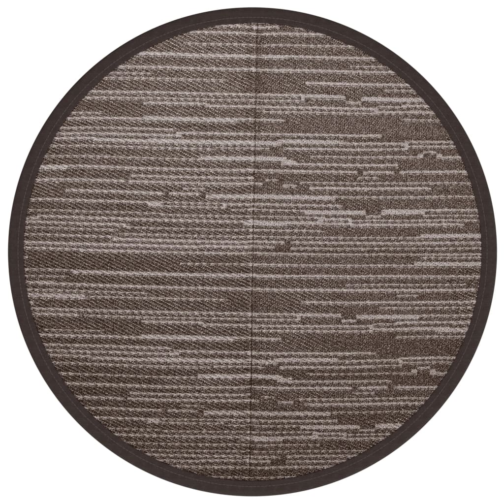 Outdoor rug ARAKIL Brown Ø120 cm PP
