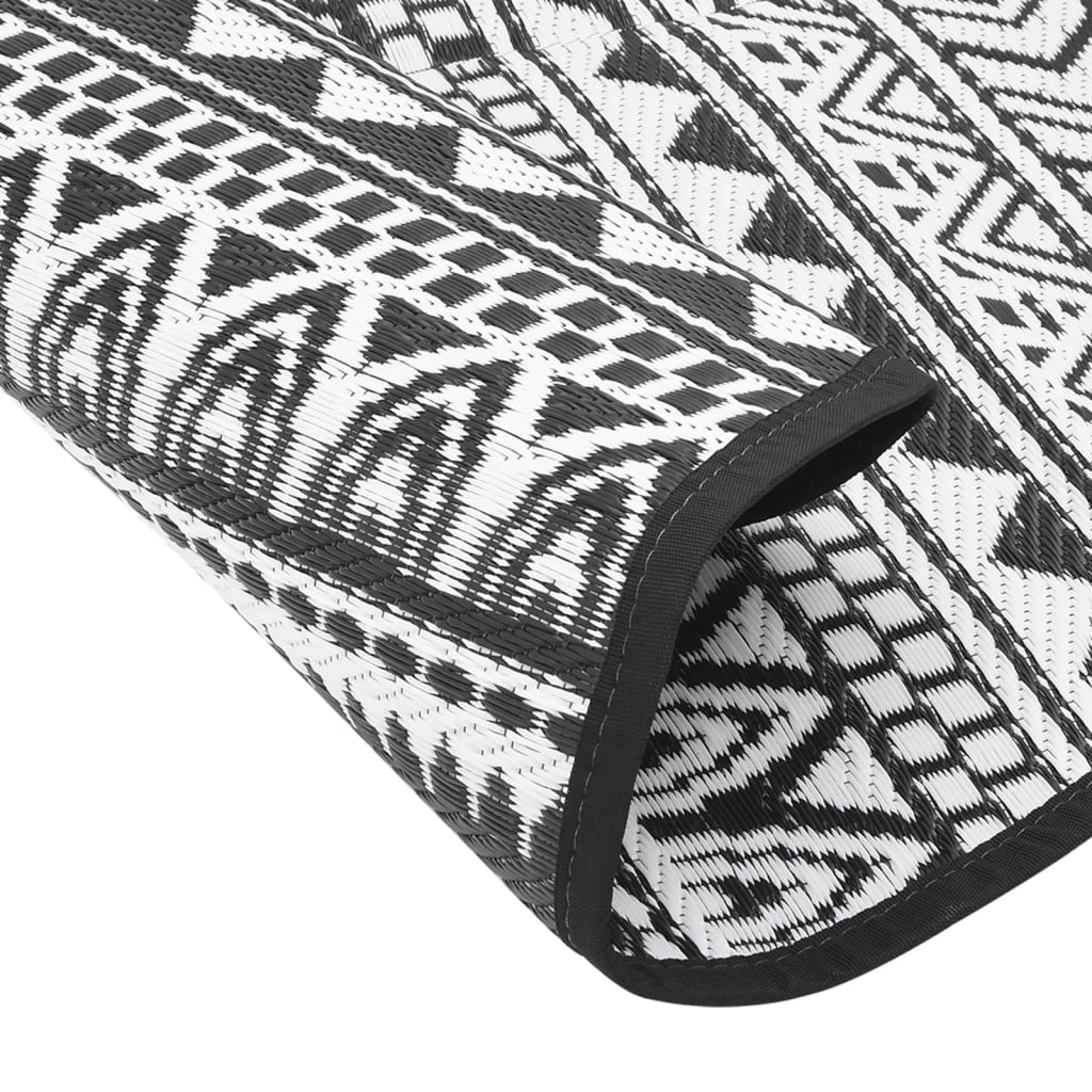 Outdoor carpet ARAKIL Black Ø160 cm PP