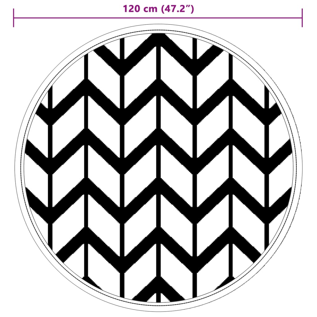 Tapis extérieur gris Ø120 cm PP