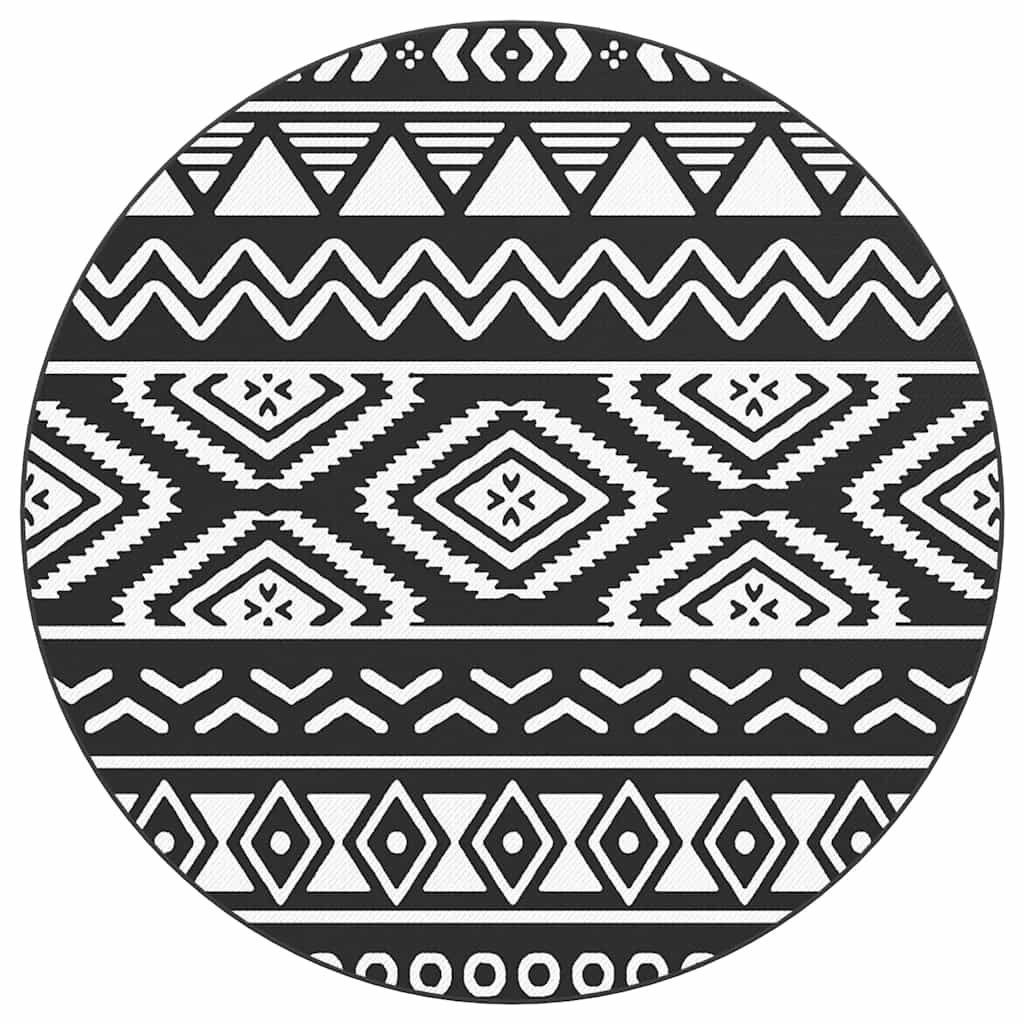 Outdoor carpet ARAKIL Black Ø200 cm PP
