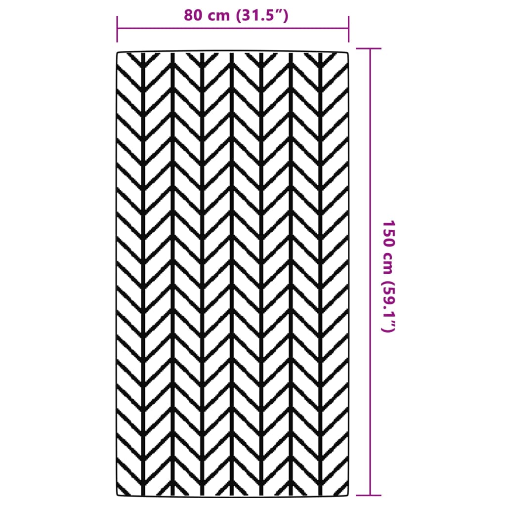 Outdoor-Teppich ARAKIL Grau 80x150 cm PP