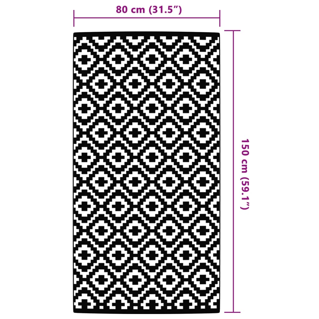Tapis d'extérieur ARAKIL gris 80x150 cm PP